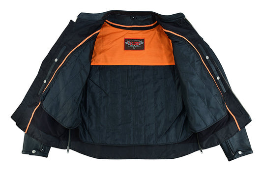 Men's Sporty Scooter Leather Motorcycle Jacket